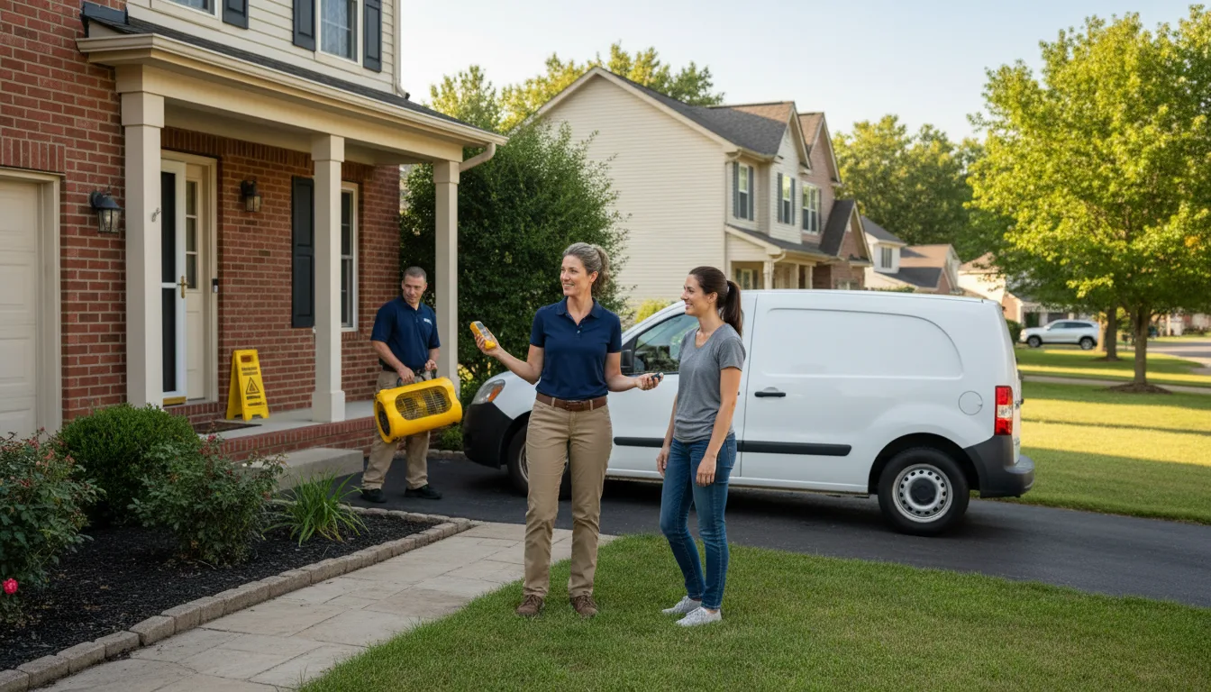 Residential water damage restoration in West Liberty, IA